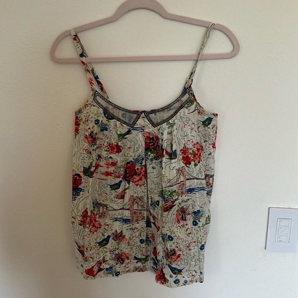 Anthropologie Whimsical Printed Cami – Feminine Coquette Style, XS - Picture 4 of 8